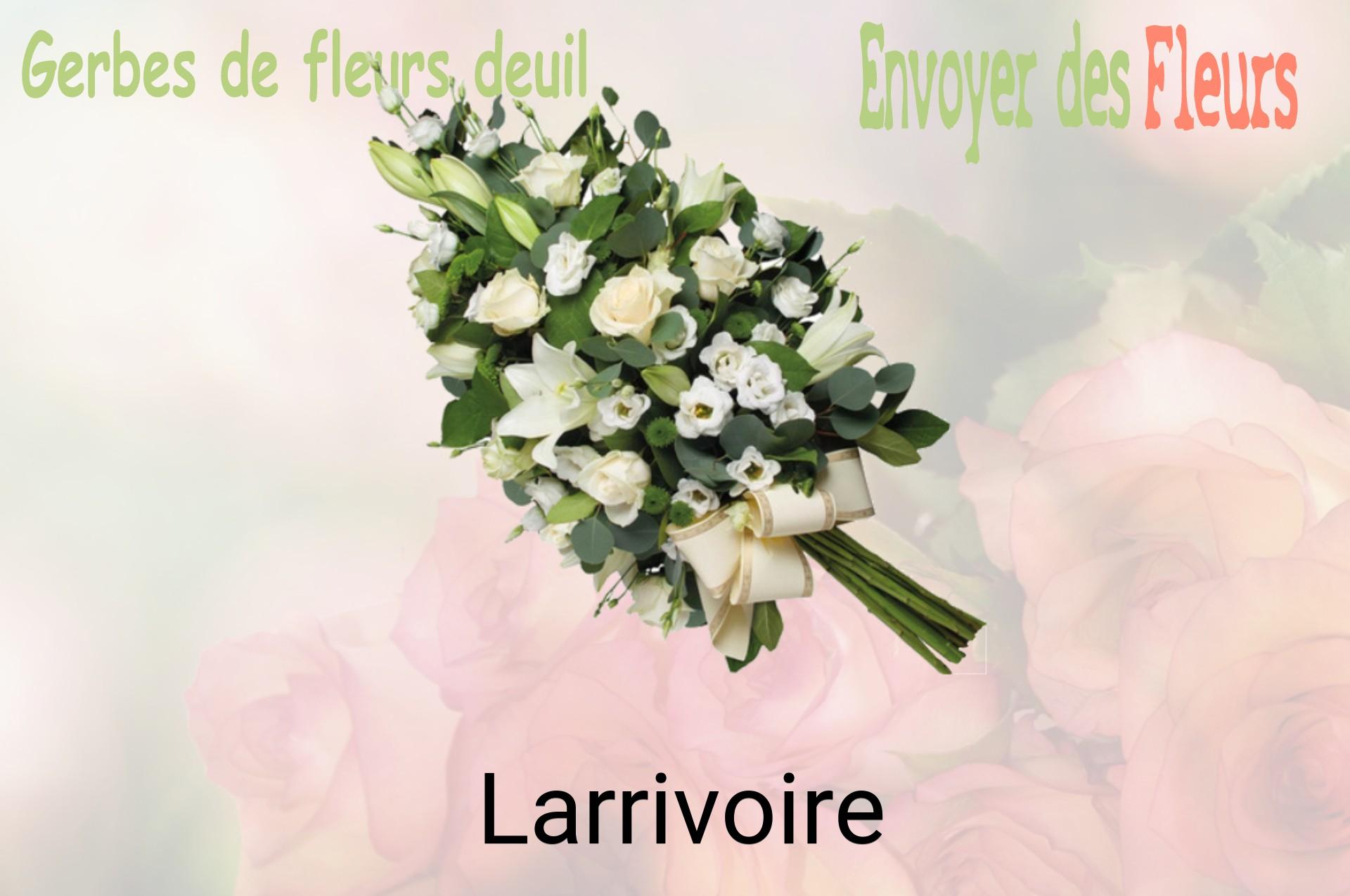 Gerbe de fleurs de deuil livrée à Larrivoire